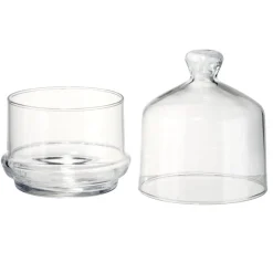 Bonbonnière x3 empilable en verre transparent Ø9,5xH29cm