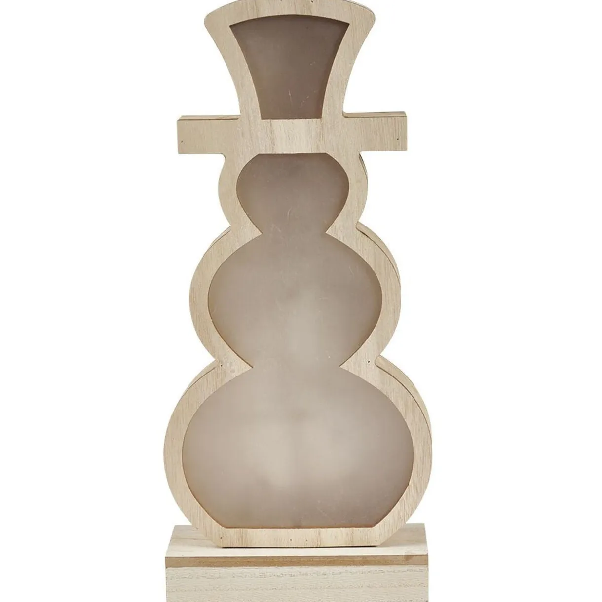 Bonhomme de neige lumineux en bois à poser H33cm < Gifi Discount