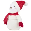 Bonhomme de neige ours décoratif animé musical H25cm