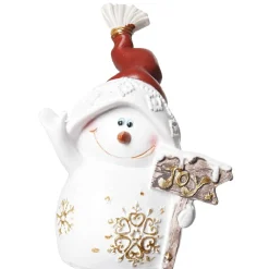 Bonhomme de neige à poser en résine H10cm (4 modèles)