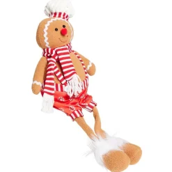 Bonhomme pain d'épice déco Noël avec jambes pendantes H48cm < Gifi New