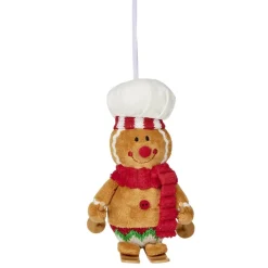 Bonhomme pain d'épices de Noël à suspendre H18cm (2 modèles)