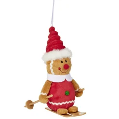 Bonhomme pain d'épices de Noël à suspendre H18cm (2 modèles)