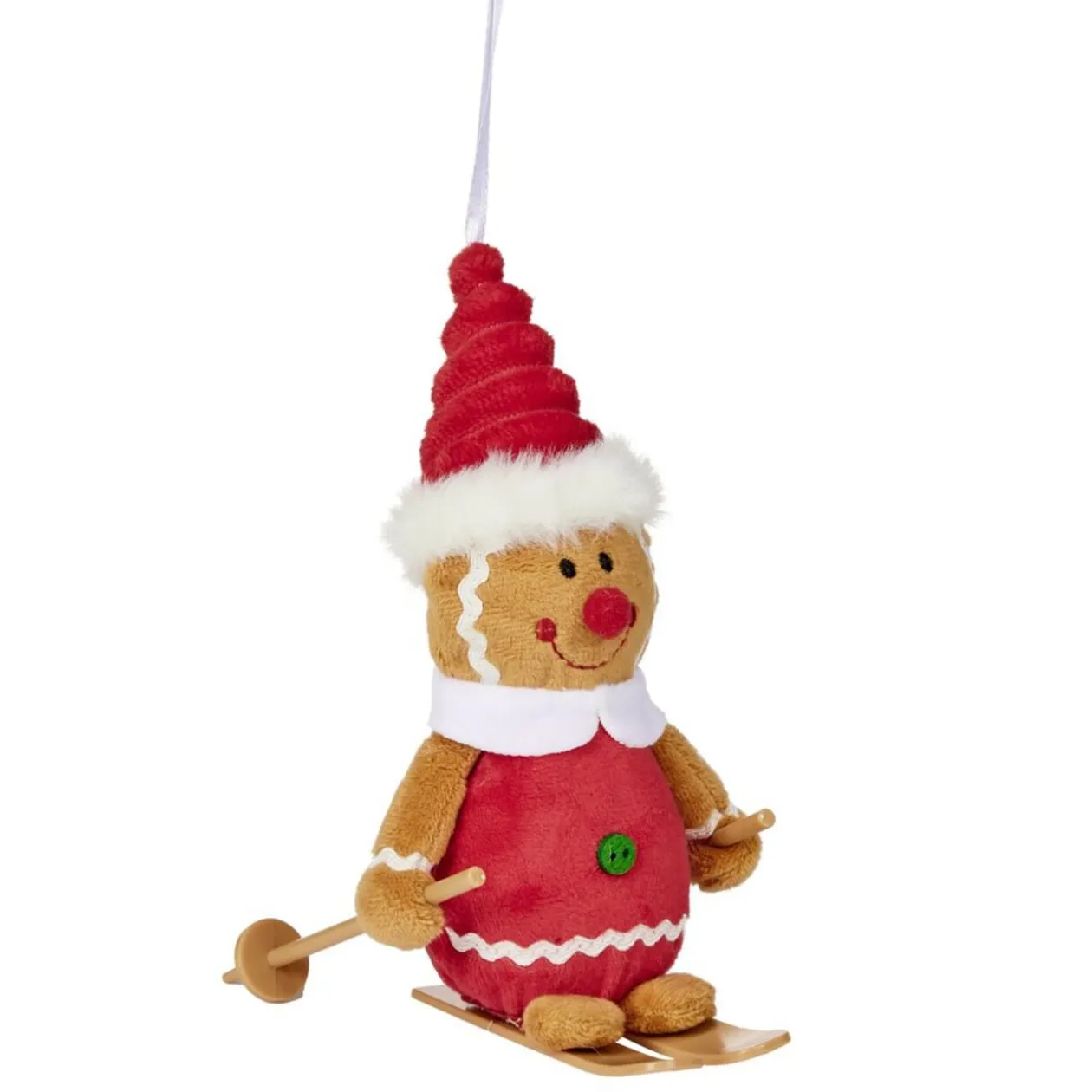 Bonhomme pain d'épices de Noël à suspendre H18cm (2 modèles)