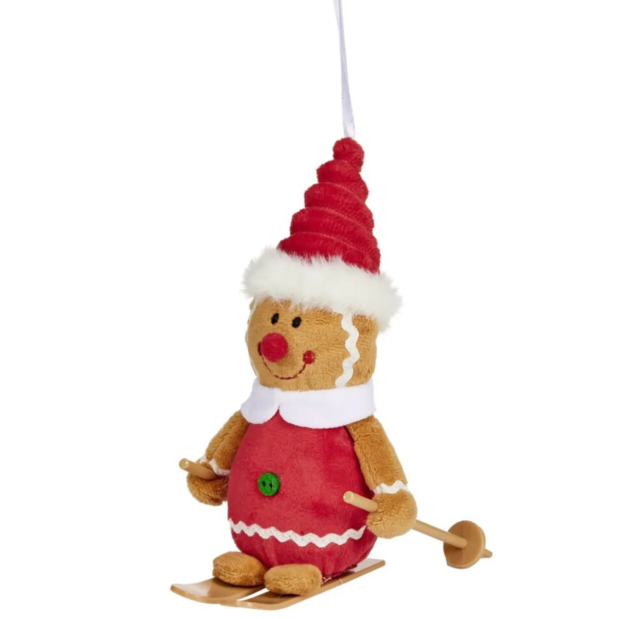 Bonhomme pain d'épices de Noël à suspendre H18cm (2 modèles)