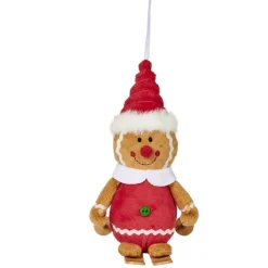 Bonhomme pain d'épices de Noël à suspendre H18cm (2 modèles)