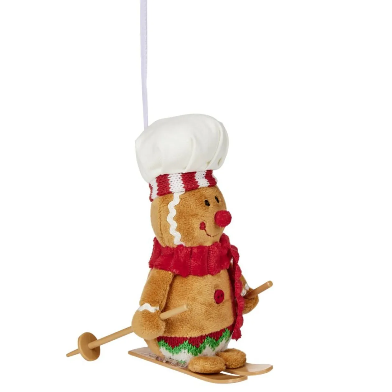 Bonhomme pain d'épices de Noël à suspendre H18cm (2 modèles)