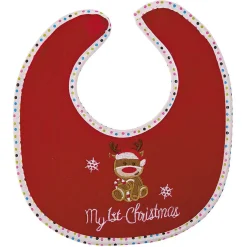 Bonnet et Bavoir brodés pour bébé de Noël < Gifi Online
