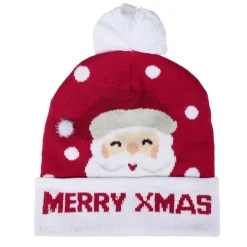 Bonnet lumineux pour adulte motif de Noël (3 modèles)