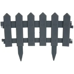 Bordure de jardin en plastique gris 30xH40cm