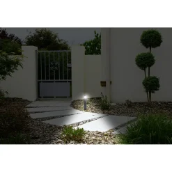 Borne d'éclairage solaire LED potelet Ø13,2xH51,5cm < Gifi Discount