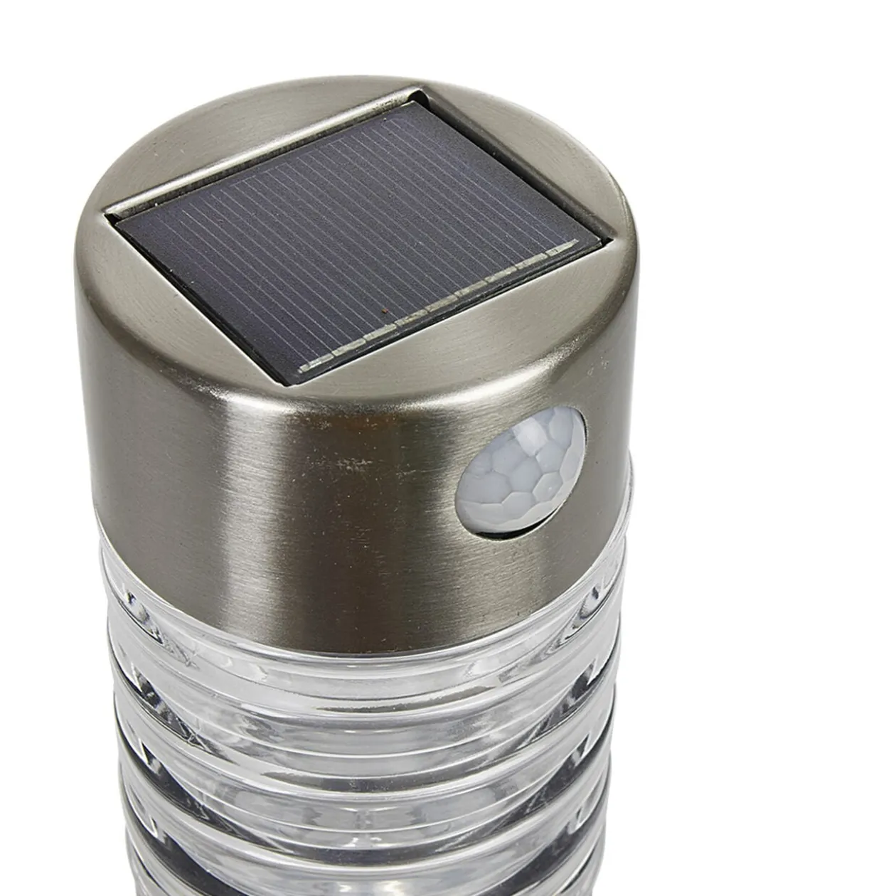 Borne solaire détecteur de mouvement acier