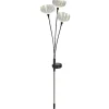 Borne solaire en métal à planter forme méduse transparente H70cm
