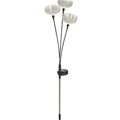 Borne solaire en métal à planter forme méduse transparente H70cm