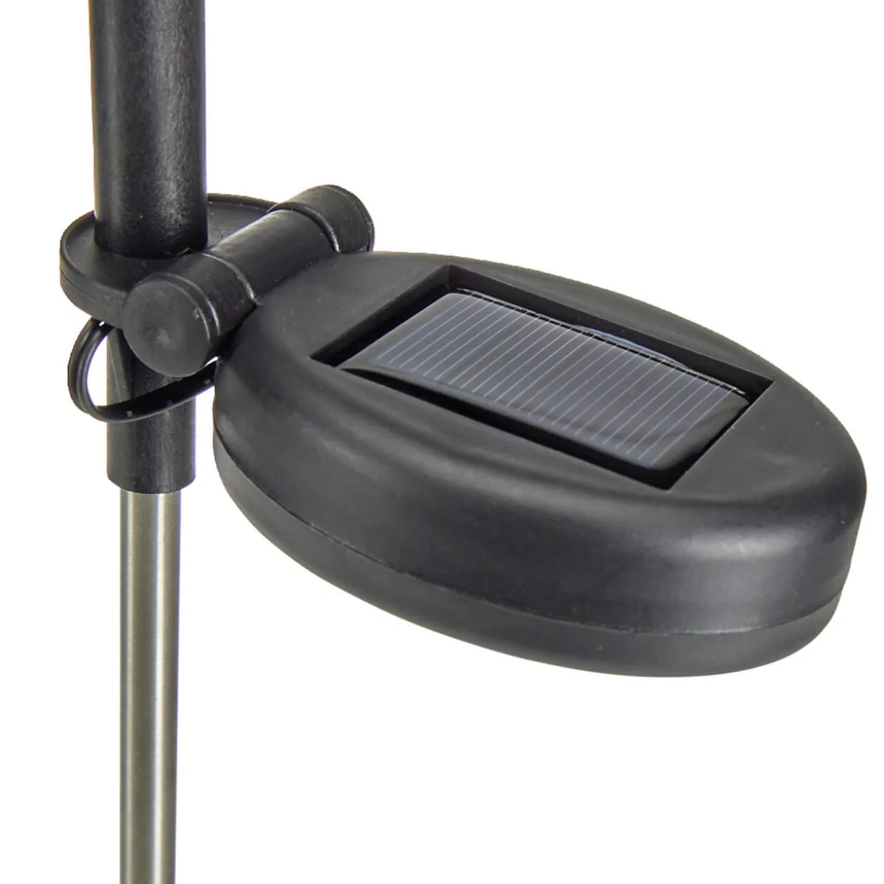 Borne solaire en métal à planter forme méduse transparente H70cm