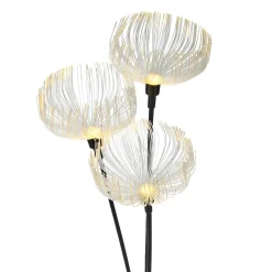 Borne solaire en métal à planter forme méduse transparente H70cm