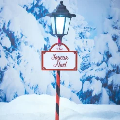 Borne solaire 1 LED panneau Joyeux Noël < Gifi Outlet