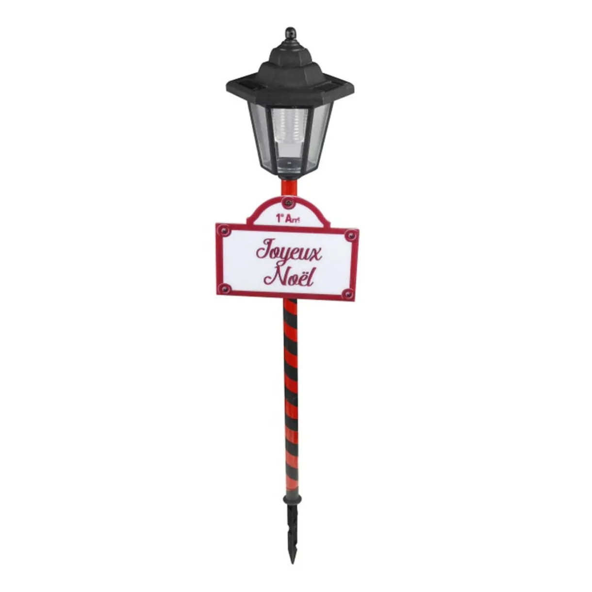Borne solaire 1 LED panneau Joyeux Noël < Gifi Outlet