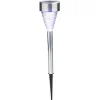 Borne solaire led à planter en inox argent ou or
