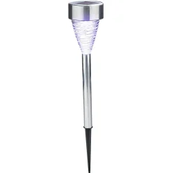 Borne solaire led à planter en inox argent ou or