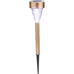 Borne solaire led à planter en inox argent ou or