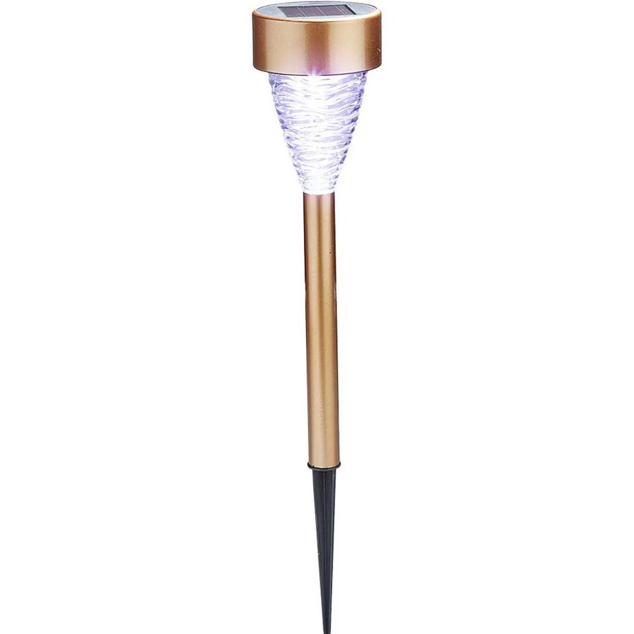 Borne solaire led à planter en inox argent ou or