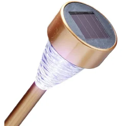 Borne solaire led à planter en inox argent ou or