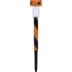 Borne solaire LED à planter noir et orange < Gifi Outlet