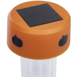 Borne solaire LED à planter noir et orange < Gifi Outlet
