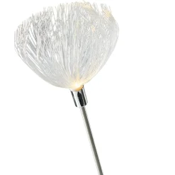 Borne solaire à planter en métal forme méduse blanche Ø20xH70cm < Gifi Sale