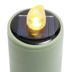 Borne solaire à planter en plastique forme bougie Ø4xH98cm (2 modèles)