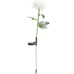 Borne solaire à planter forme pivoine H70cm