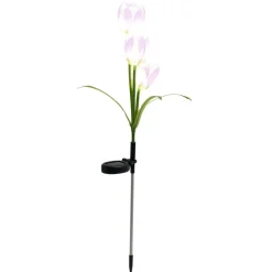 Borne solaire à planter forme tulipe H70cm < Gifi Sale
