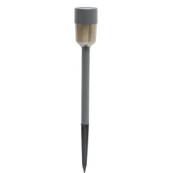 Borne solaire à planter métal gris fumé Ø5xH34cm