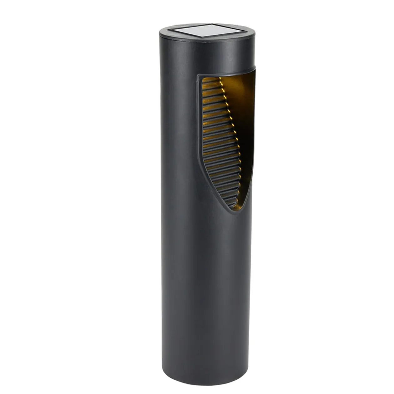 Borne solaire à planter noire à lumière dégradée Ø8xH45cm