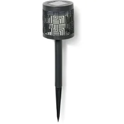 Borne solaire plastique ajouré noir H36,5cm < Gifi Outlet