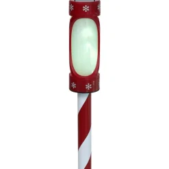 Borne solaire rouge et blanche 10LED couleurs changeantes H100cm < Gifi New