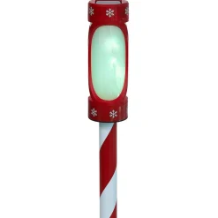 Borne solaire rouge et blanche 10LED couleurs changeantes H100cm < Gifi New