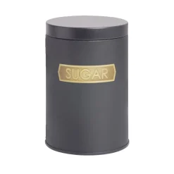 Boîte alimentaire acier noir et doré Ø9xH12cm - 3 modèles < Gifi Clearance