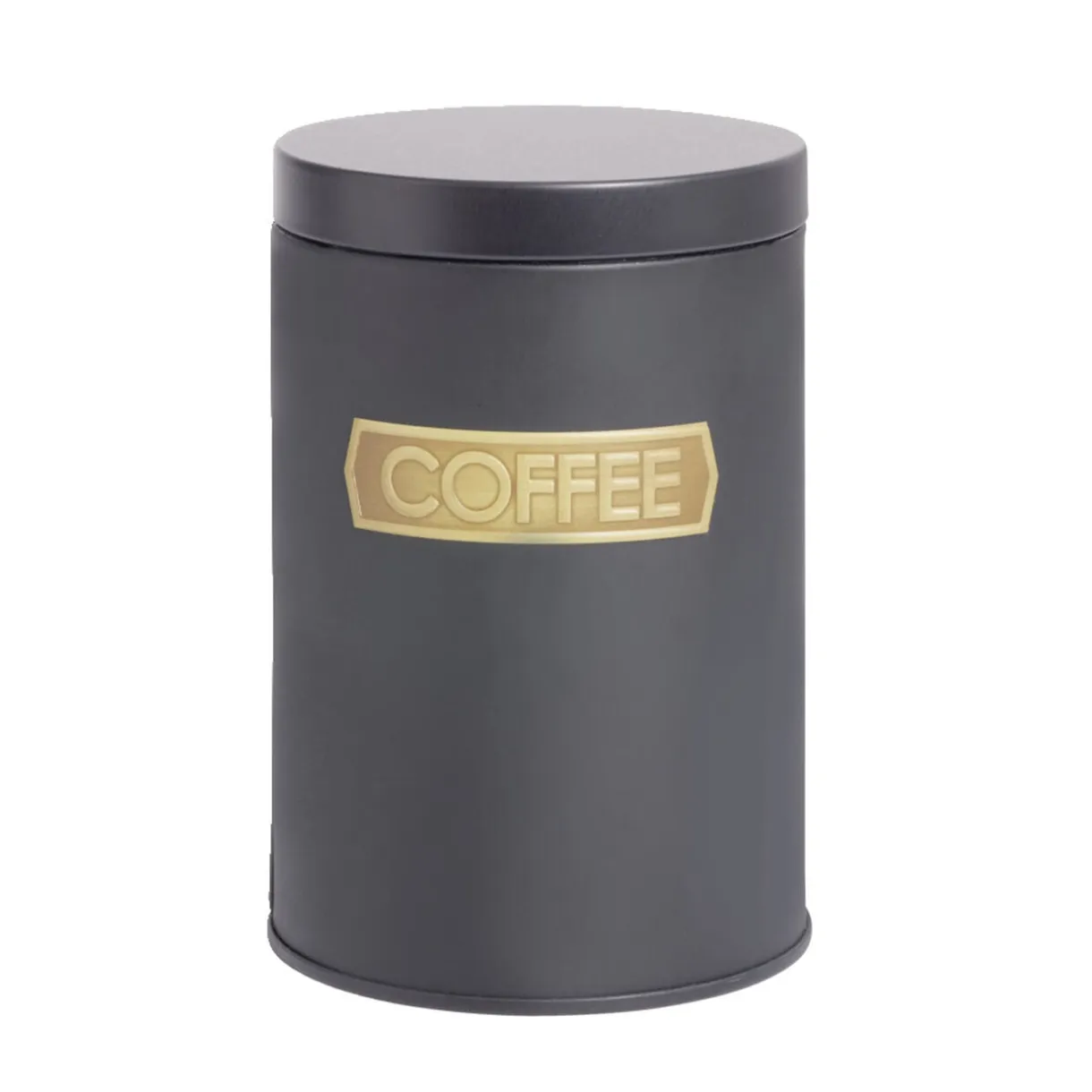 Boîte alimentaire acier noir et doré Ø9xH12cm - 3 modèles < Gifi Clearance