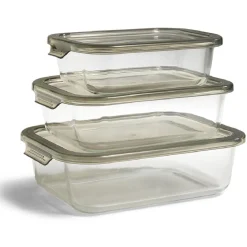 Boîte alimentaire en verre avec couvercle étanche à clips 640ml < Gifi Best