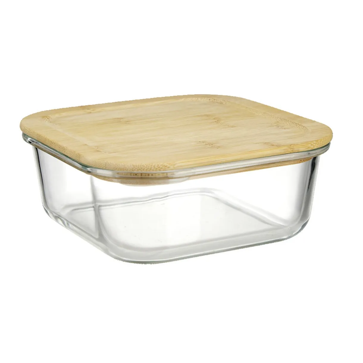 Boîte alimentaire en verre couvercle bambou 1,1L < Gifi Best