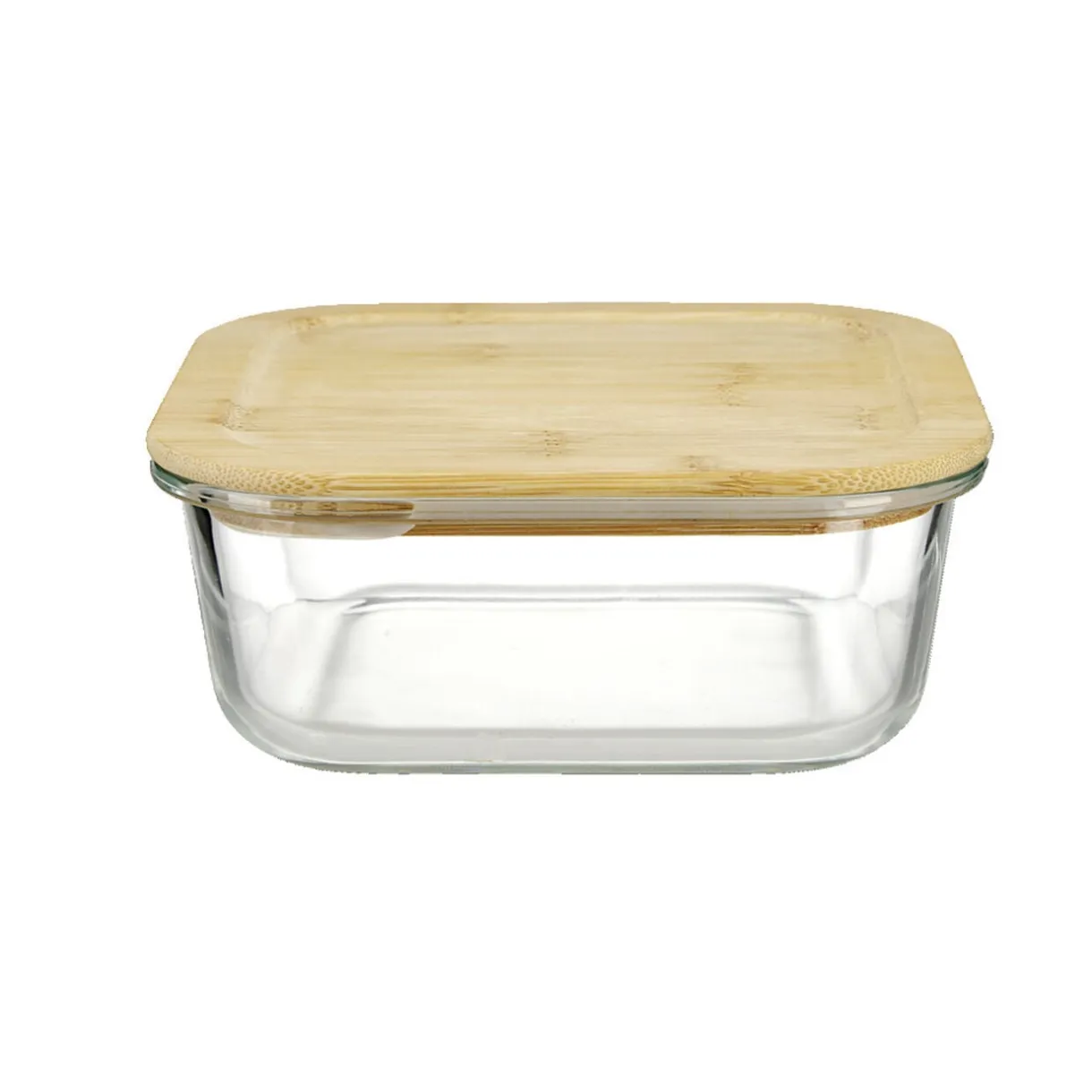 Boîte alimentaire en verre couvercle bambou 1,1L < Gifi Best