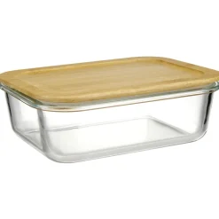 Boîte alimentaire en verre couvercle bambou 1,5L < Gifi Clearance