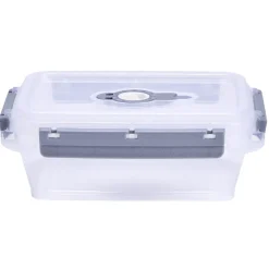 Boîte alimentaire rectangulaire 900ml Fresh System plastique transparent et gris < Gifi Sale