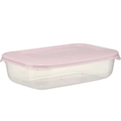 Boîte alimentaire rectangulaire 1L plastique avec couvercle 13,5x20,5cm (3 modèles) < Gifi Outlet