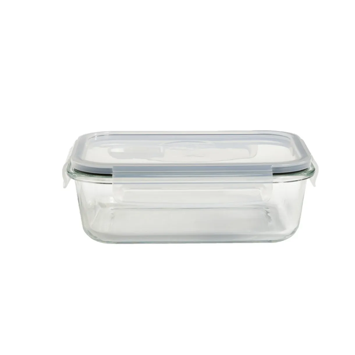 Boîte alimentaire rectangulaire en verre couvercle plastique clips 1,1L < Gifi Best