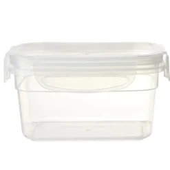 Boîte alimentaire rectangulaire plastique transparent 18,5x9,5xH6cm