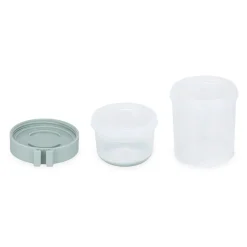 Boîte alimentaire ronde 530ml avec cuillère et compartiment plastique Ø11xH18cm (2 modèles)