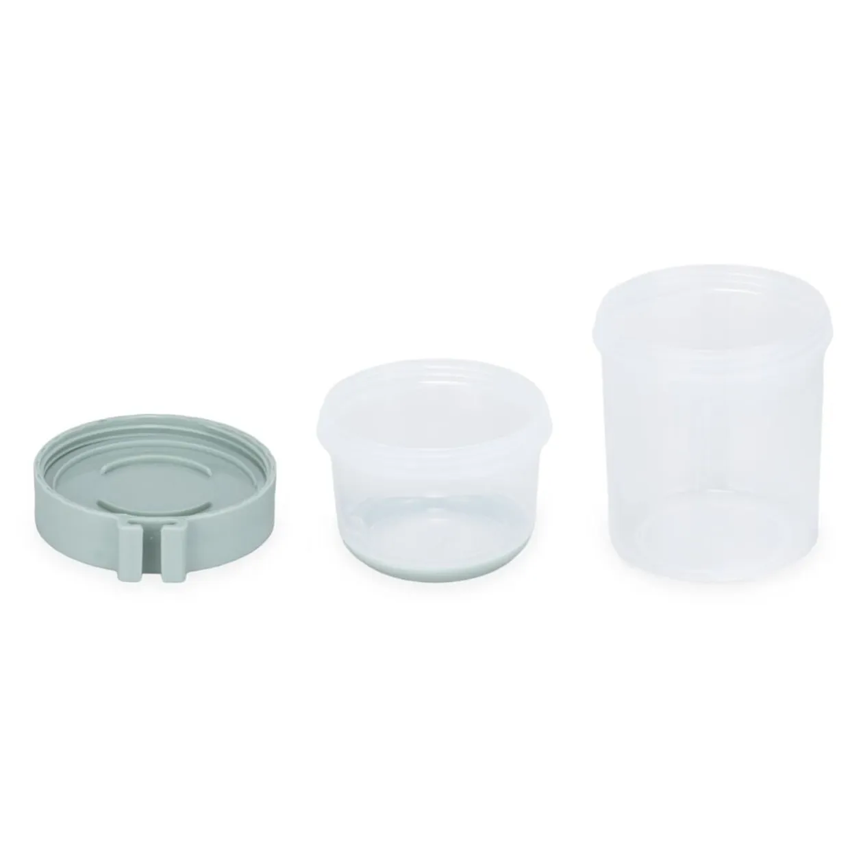 Boîte alimentaire ronde 530ml avec cuillère et compartiment plastique Ø11xH18cm (2 modèles)